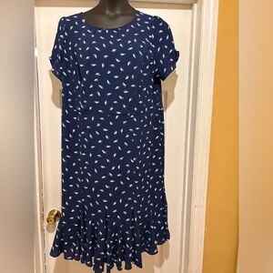 Talbots Plus Size Blue Short Sleeve Dress